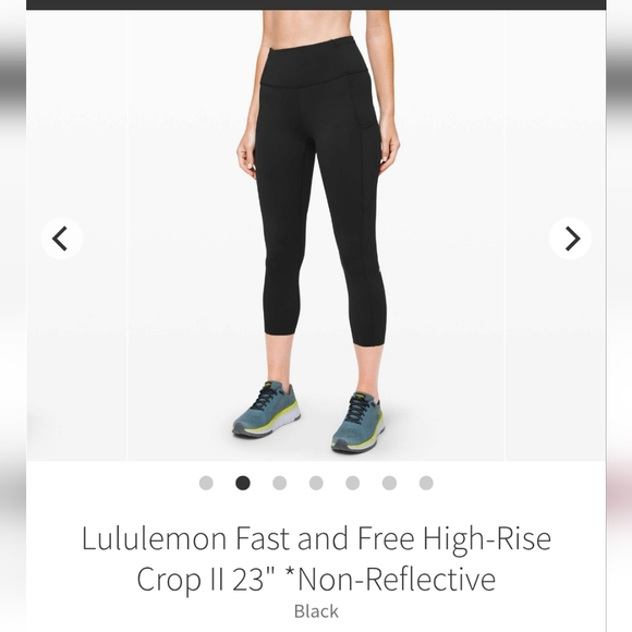 Lululemon Fast And Free Black Crop Leggings 23" - Picture 13 of 13